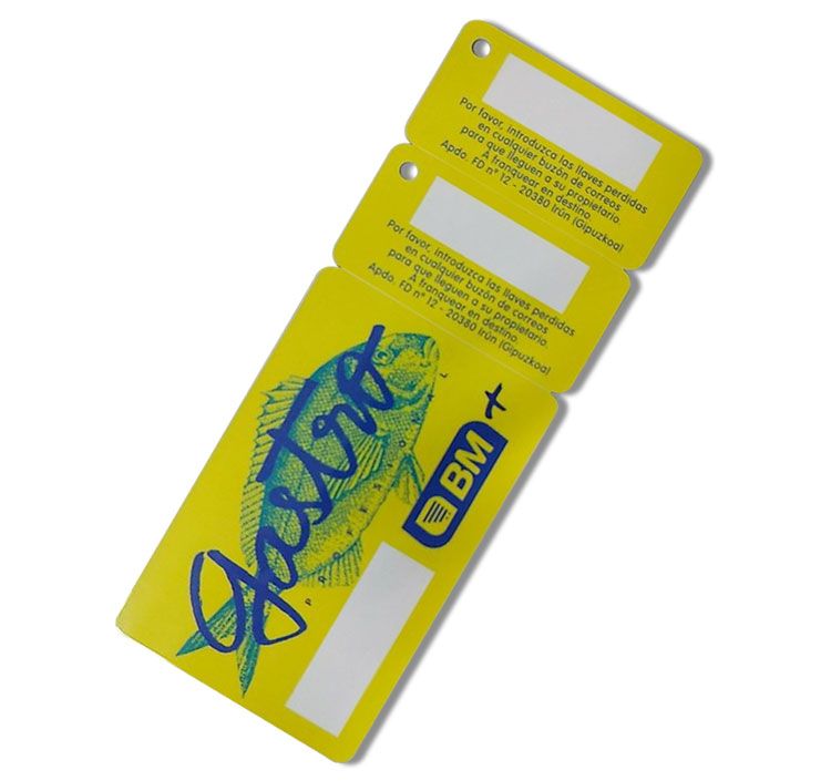PVC Card 2 in 1 Snap off Plastic Combo Hang Tag